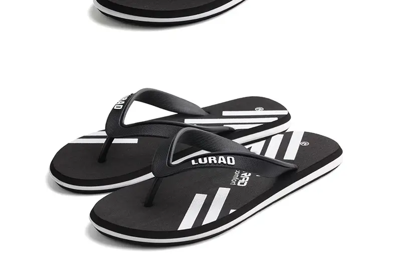 Simple Men's Flip-Flops, Summer Fashion Outdoor Slippers, Anti-Slip, Anti-Odor Beach Sandals, Trendy Sandals — feature 14