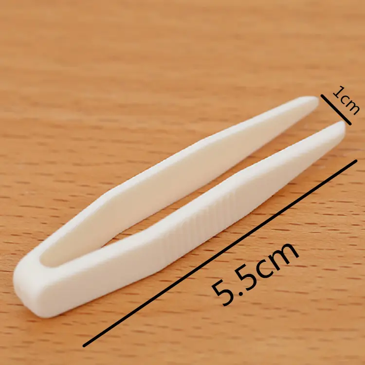 Double Eyelid Tweezers White Plastic Non-Slip Mask Clip - Image 5