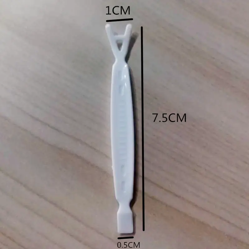 Double Eyelid Tweezers White Plastic Non-Slip Mask Clip - Image 6