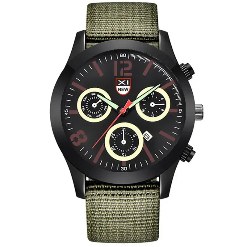 Men's XINEW Chronograph Watch Black Orange Strap - Image 11