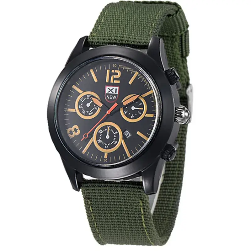 Men's XINEW Chronograph Watch Black Orange Strap - Image 12