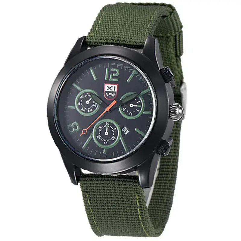 Men's XINEW Chronograph Watch Black Orange Strap - Image 13