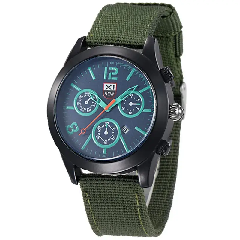 Men's XINEW Chronograph Watch Black Orange Strap - Image 14