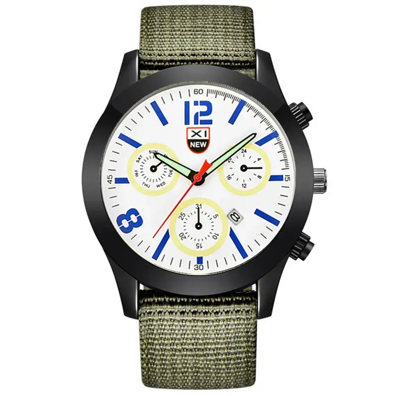 Men's XINEW Chronograph Watch Black Orange Strap - Image 15