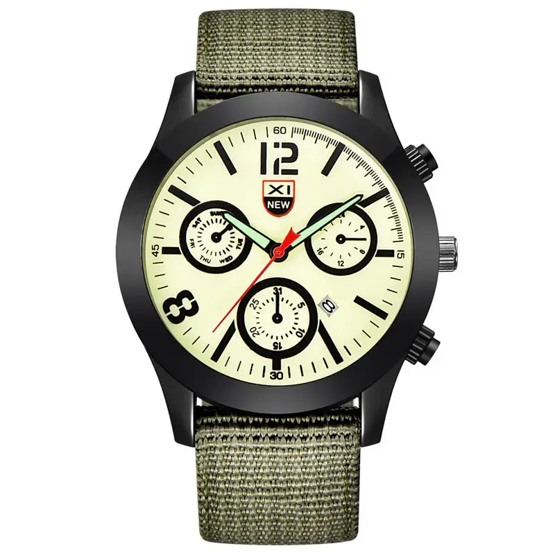 Men's XINEW Chronograph Watch Black Orange Strap - Image 16