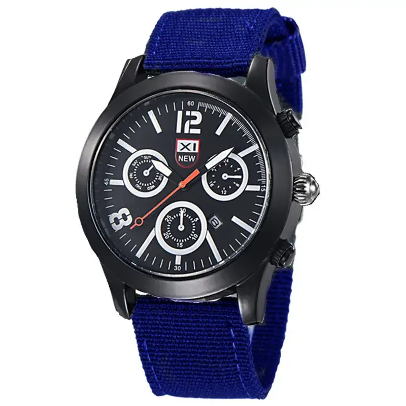Men's XINEW Chronograph Watch Black Orange Strap - Image 17