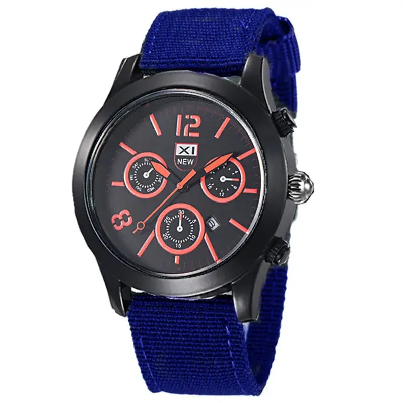 Men's XINEW Chronograph Watch Black Orange Strap - Image 18