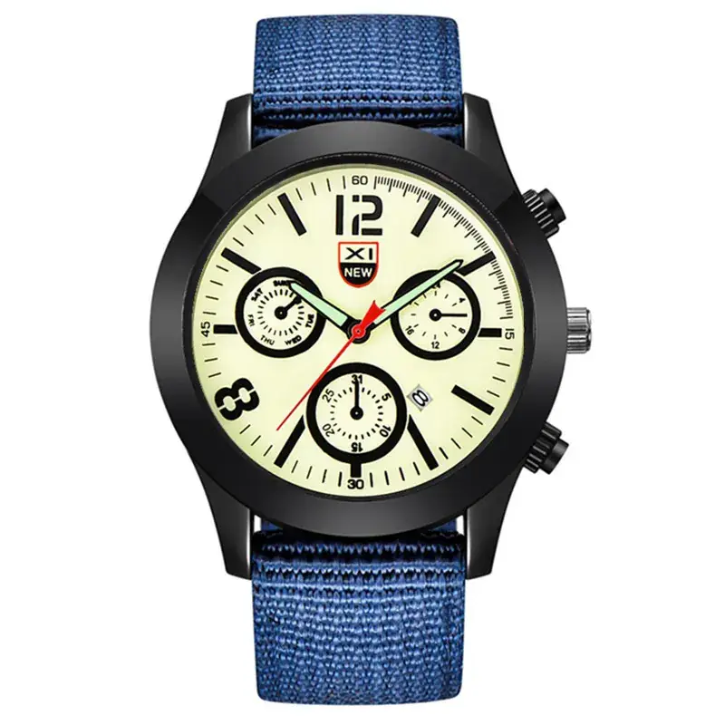 Men's XINEW Chronograph Watch Black Orange Strap - Image 24