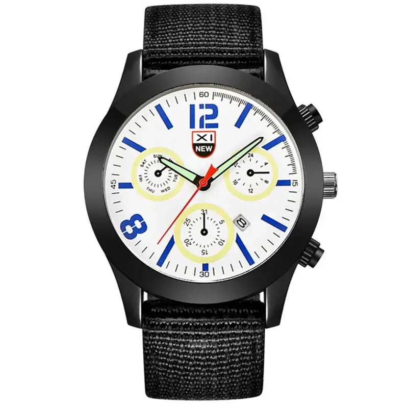 Men's XINEW Chronograph Watch Black Orange Strap - Image 7