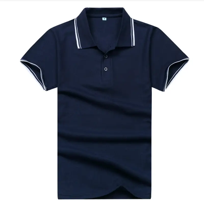 Men White Polo Shirt with Black Trim & Logo - Image 9