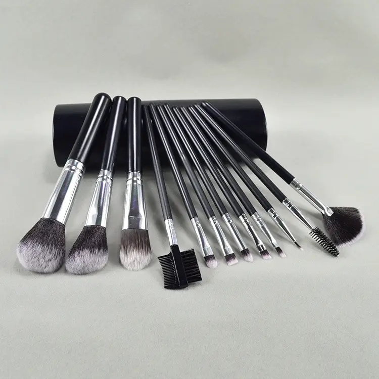 Mai Naiqi 12-Piece Makeup Brush Set Black - Image 6