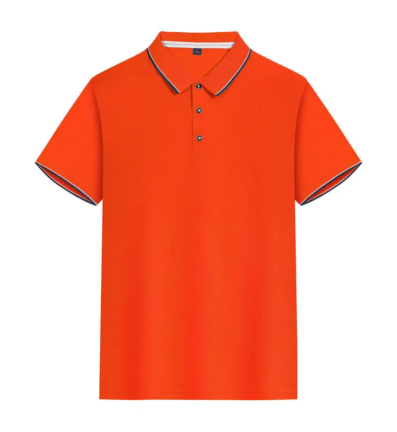Light Blue Mesh Polo Shirt Short Sleeve Business Wear - Image 5