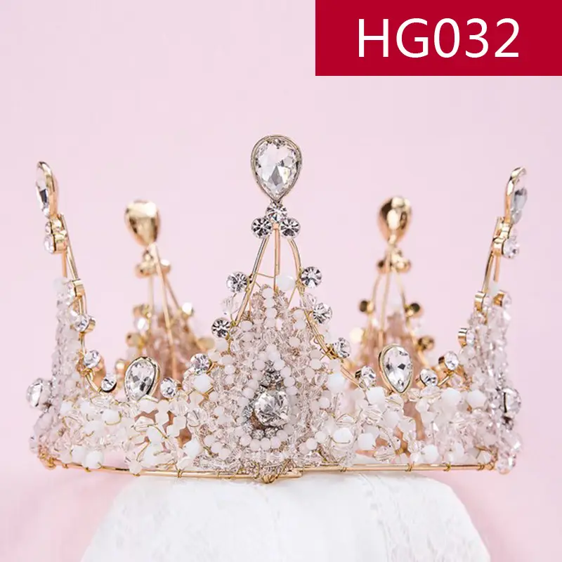 White Rose Crown Tiara for Bridal & Photo Wear