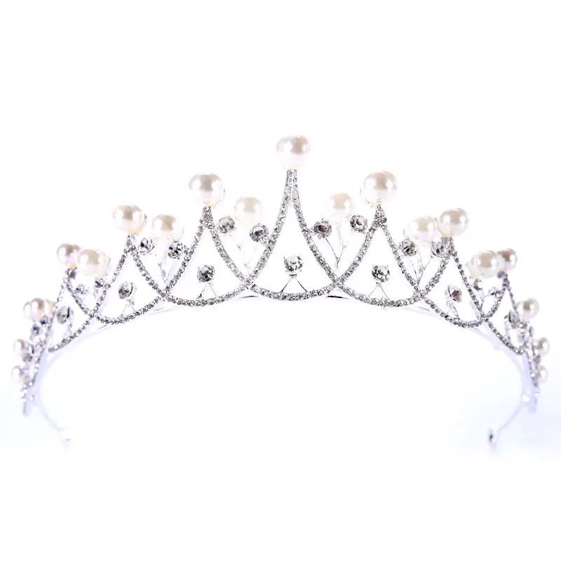White Rose Crown Tiara for Bridal & Photo Wear