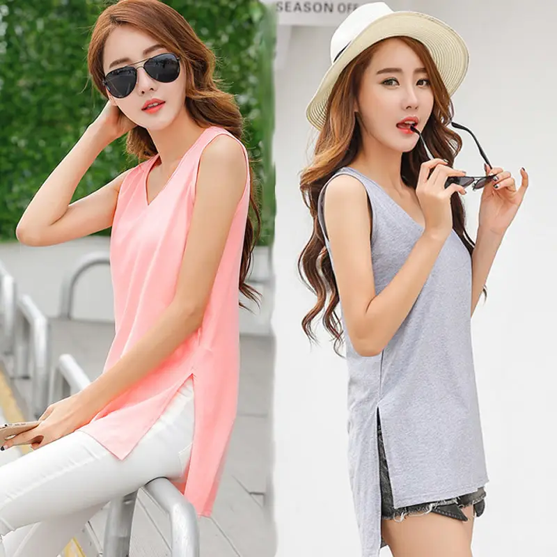 Korean Style Orange Sleeveless Vest for Women - Image 6