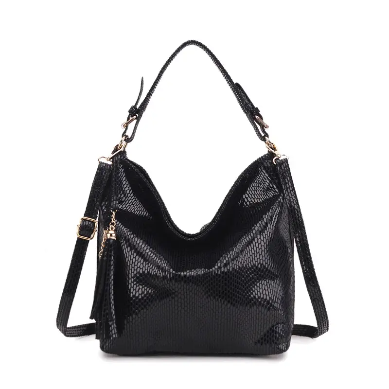 Red Snake Pattern Women's Shoulder Bag 30x31x15cm - Image 9