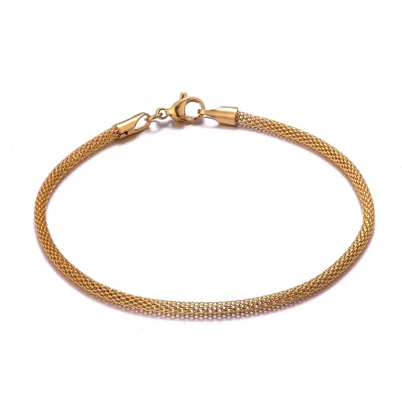 Rose Gold Round Mesh Bracelet for Women - Image 2