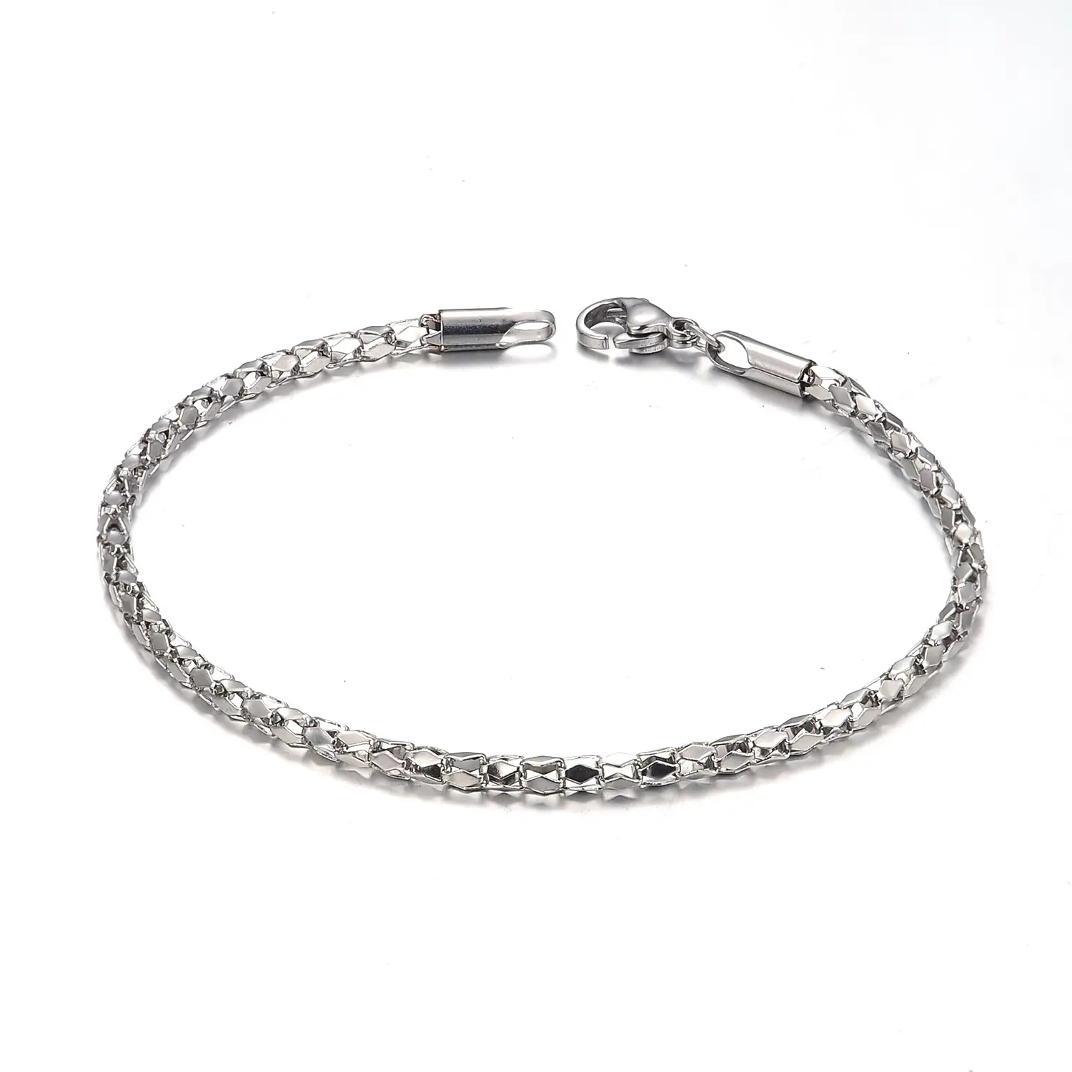 Rose Gold Round Mesh Bracelet for Women - Image 6