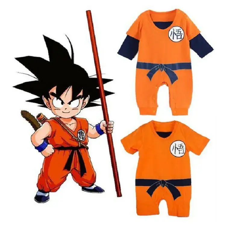 Orange Sun Wukong Baby Shorts Set for Boys Girls - Image 4