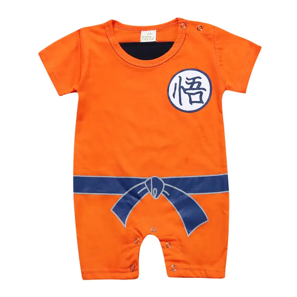 Orange Sun Wukong Baby Shorts Set for Boys Girls - Image 2