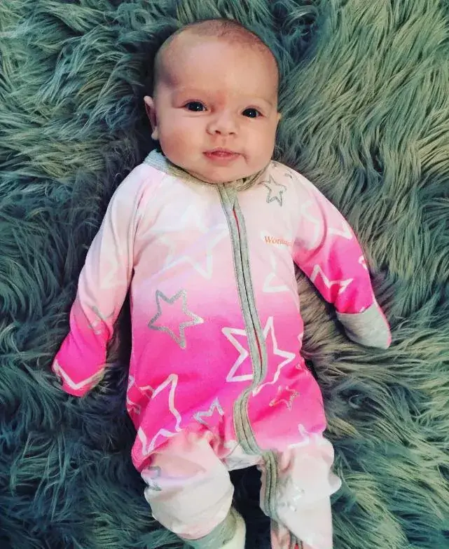 Pink Star Print New Baby Jumpsuit Cotton Romper
