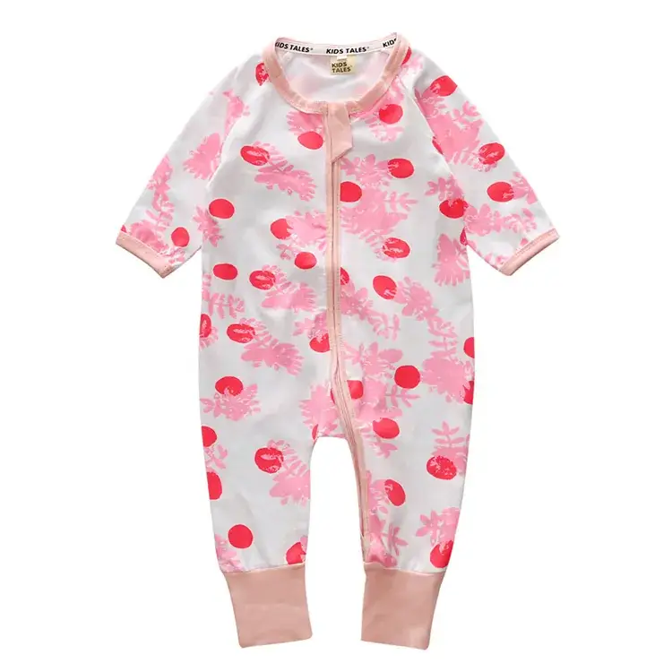 Pink Star Print New Baby Jumpsuit Cotton Romper