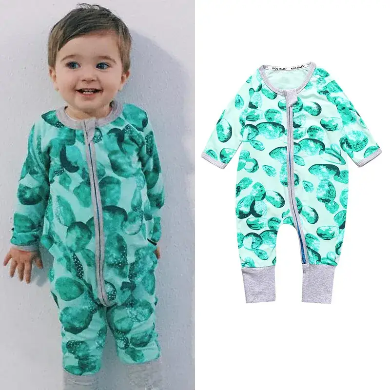 Pink Star Print New Baby Jumpsuit Cotton Romper