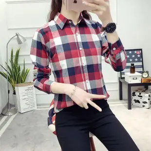 Women Cotton Plaid Half Sleeve Shirt 2021 Spring Summer — feature 27