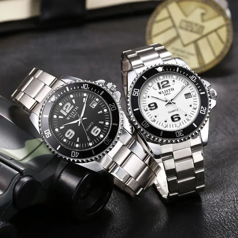 Swiss Quartz Men's Waterproof Sports Watch Black Dial - Image 6