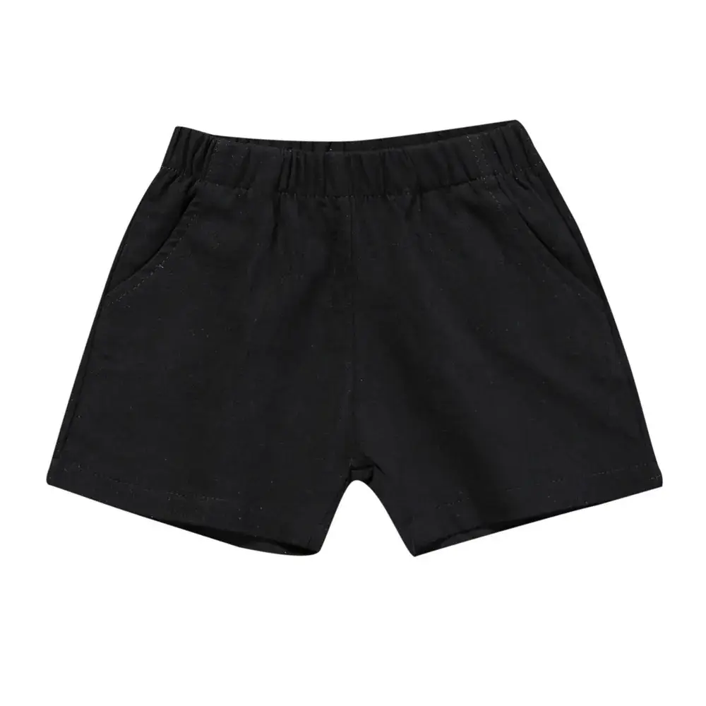 Kids Cotton Shorts Black Casual Summer 2025 - Image 4
