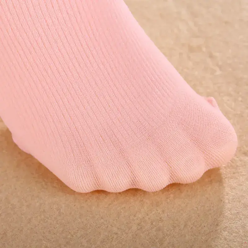 New Pink Ribbed Ankle Socks for Kids Baby Candy Color - Image 8