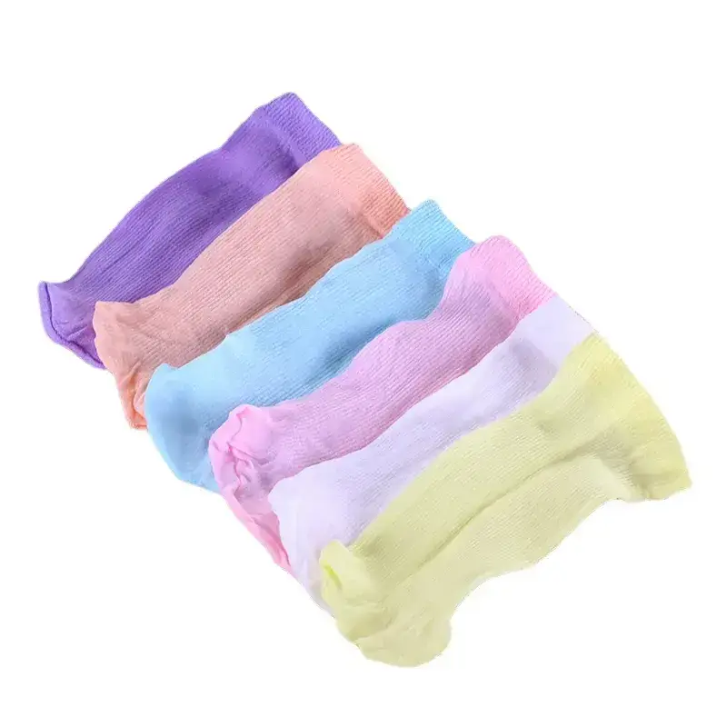 New Pink Ribbed Ankle Socks for Kids Baby Candy Color - Image 11