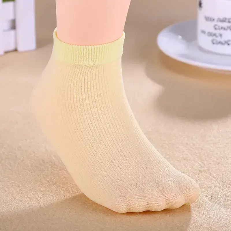 New Pink Ribbed Ankle Socks for Kids Baby Candy Color - Image 4