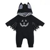 Baby Skull Skeleton Hooded Jumpsuit Black White — feature 17