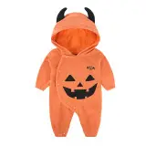 Baby Skull Skeleton Hooded Jumpsuit Black White — feature 5
