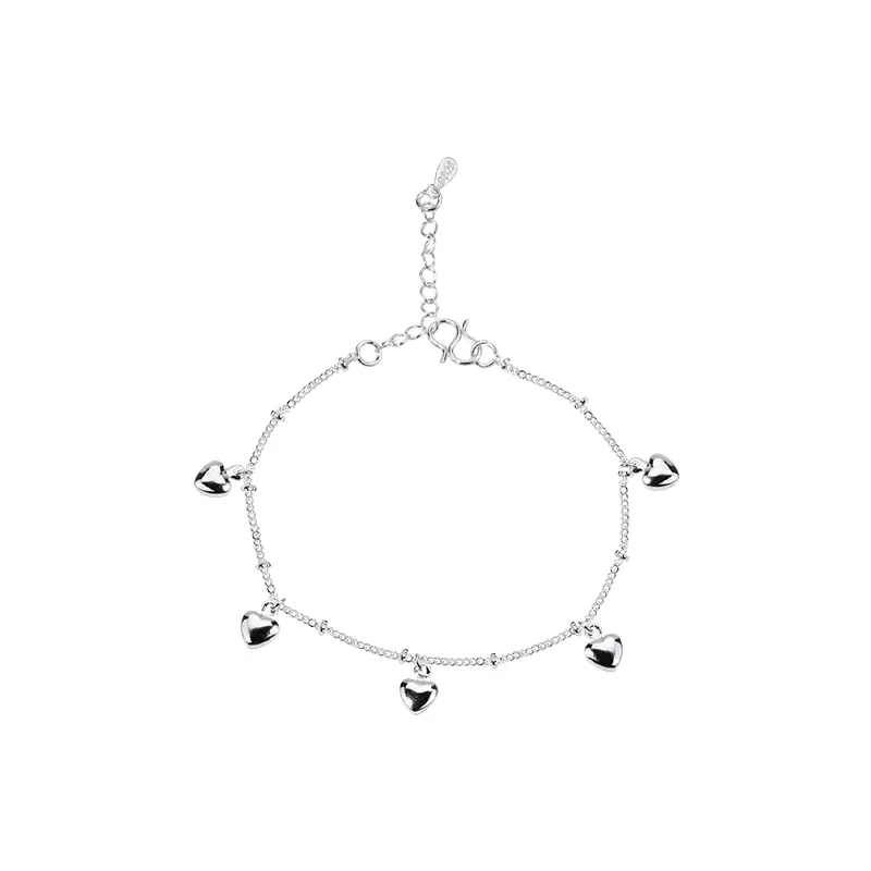 Silver Heart-Shaped Bracelet for Women - Image 5