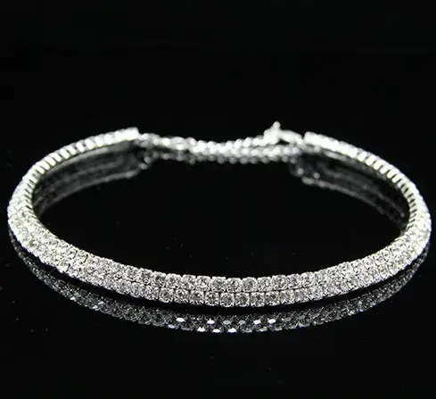 European Diamond Necklace for Women Wedding Clavicle Multi Layer - Image 2