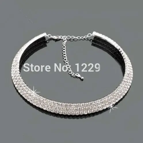 European Diamond Necklace for Women Wedding Clavicle Multi Layer - Image 3