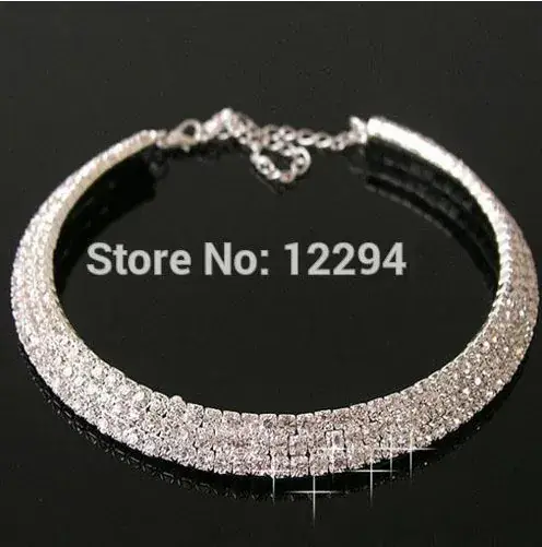 European Diamond Necklace for Women Wedding Clavicle Multi Layer - Image 4