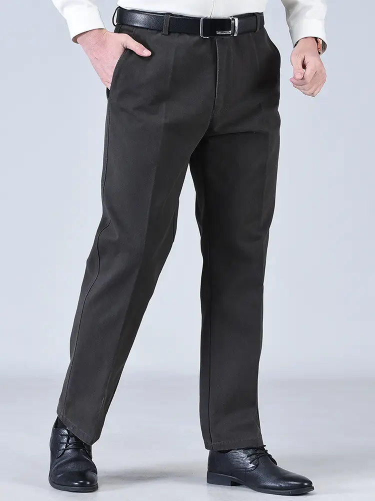 Middle-aged Men's Thin Thick Pants Deep Crotch Loose Waist - Image 30