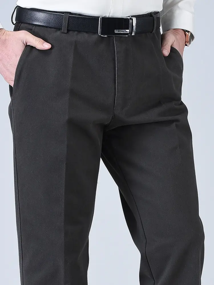 Middle-aged Men's Thin Thick Pants Deep Crotch Loose Waist - Image 33