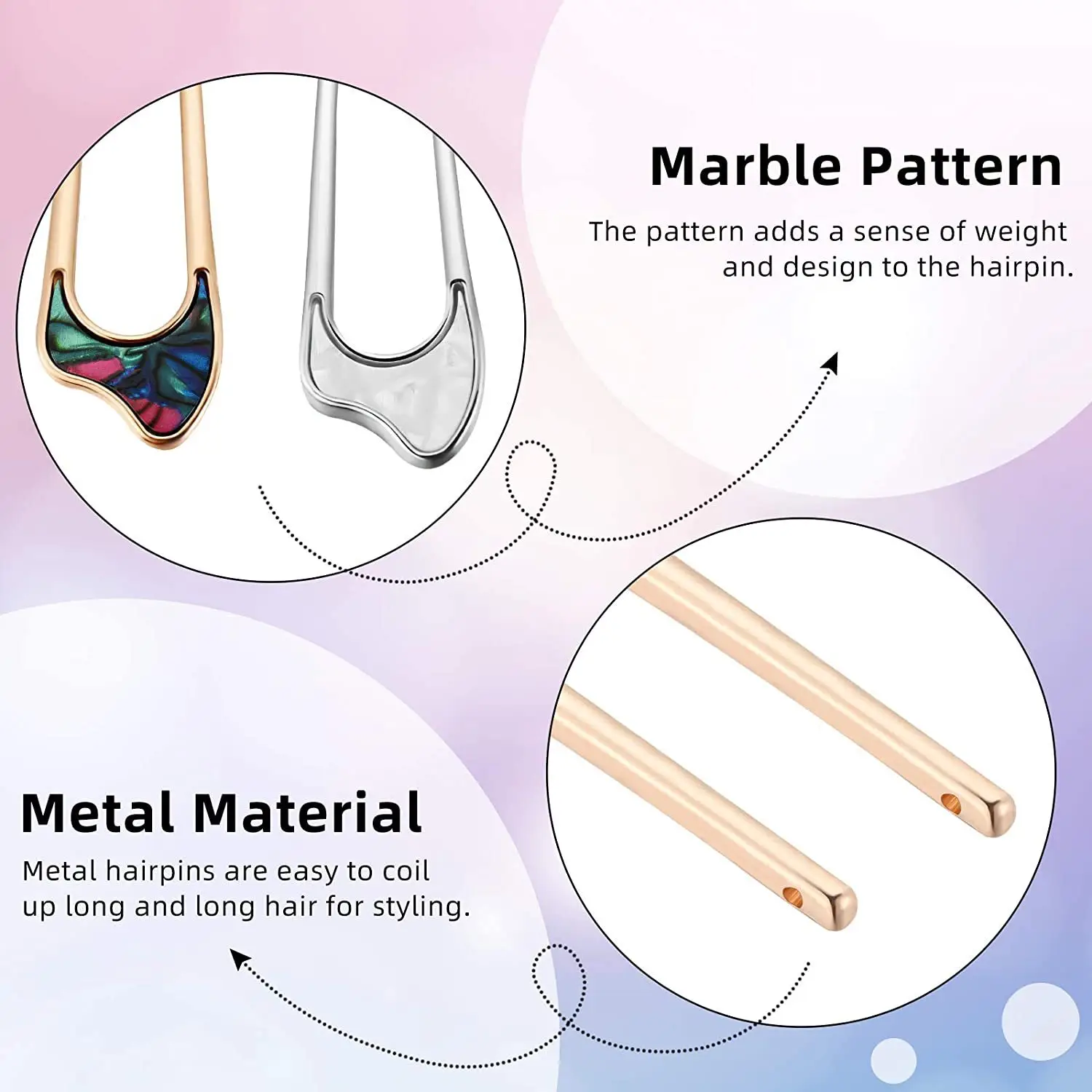 Alloy U-Shaped Hairpin for Women - Image 8