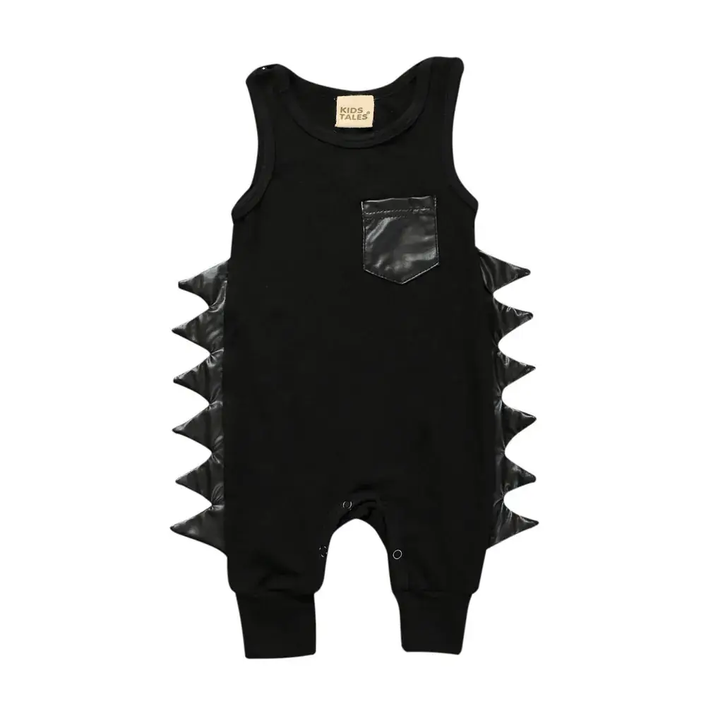 Baby Cotton Striped Sleeveless Jumpsuit Set - Image 3