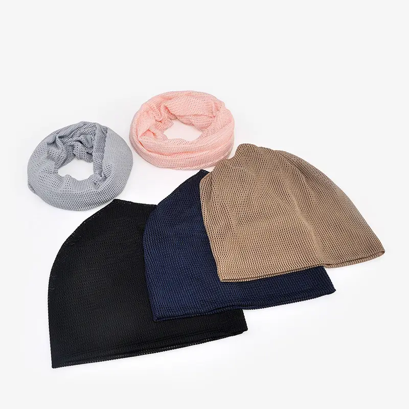 Men & Women Brimless Mesh Hat Navy Blue - Image 18