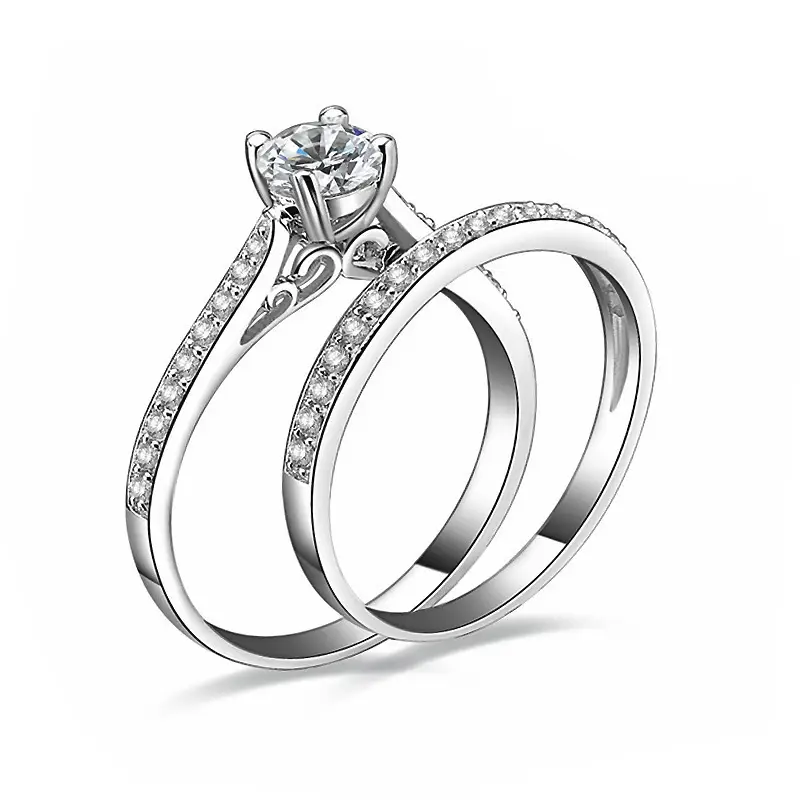 Four Claw Zircon Ring for Women Elegant Silver Plated — feature 13