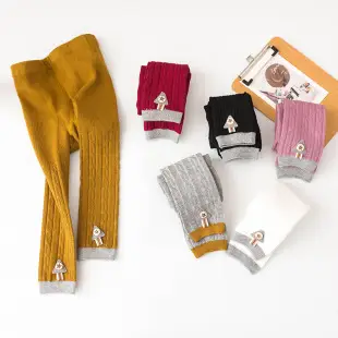 Girls Knitted Pantyhose Socks with Bow Small — feature 5