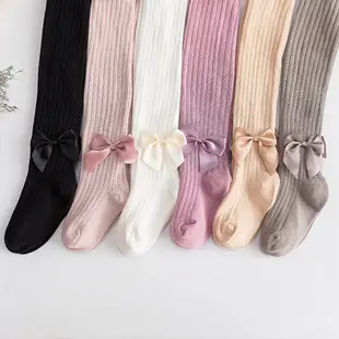 Girls Knitted Pantyhose Socks with Bow Small — feature 7