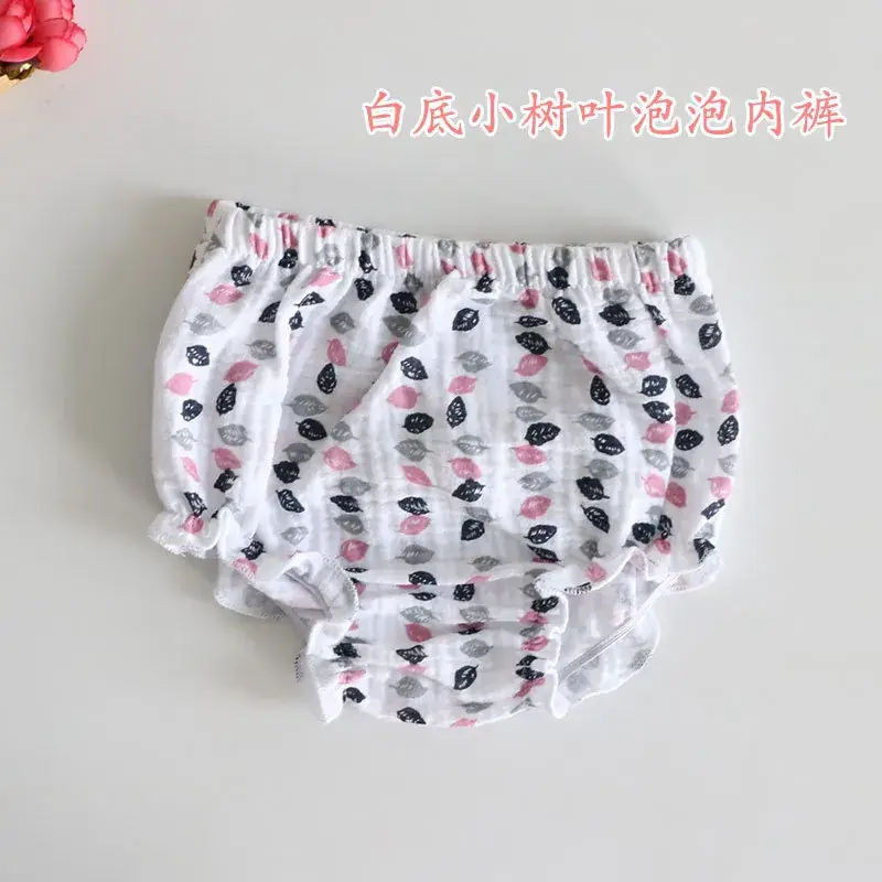 Baby Cotton Face Print Shorts Pink Yellow White Purple