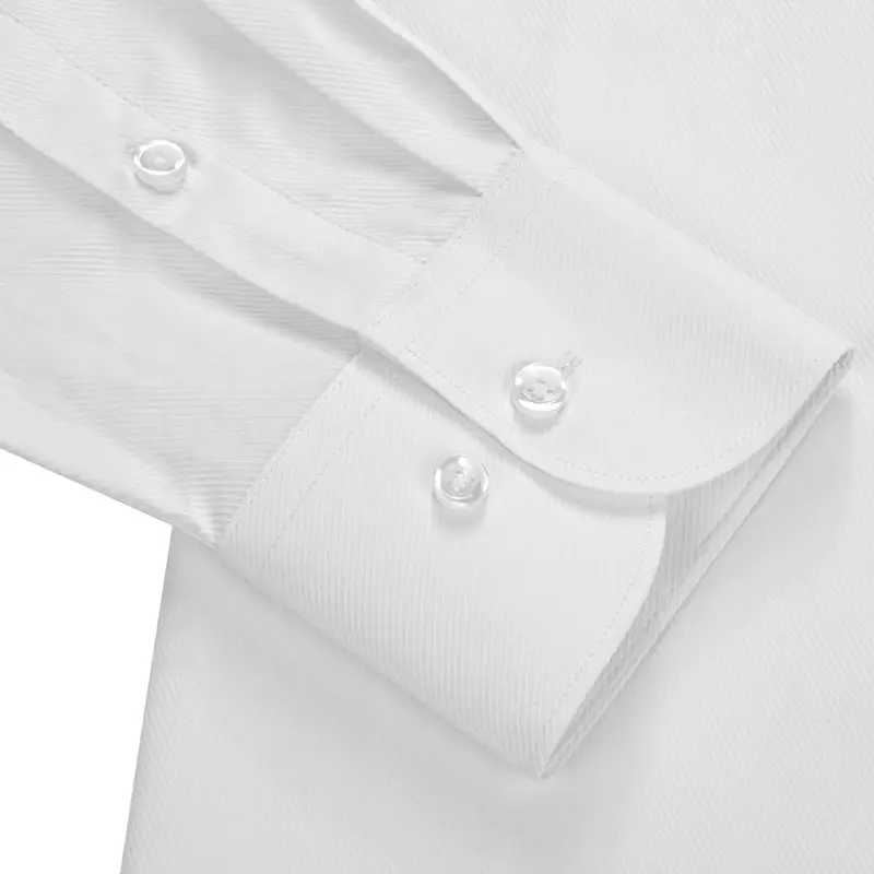 Men's White Long-Sleeved Business Shirt Extra Large - Image 5