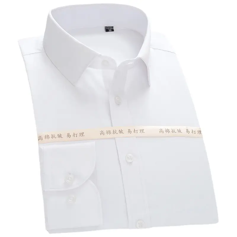 Men's White Long-Sleeved Business Shirt Extra Large - Image 7